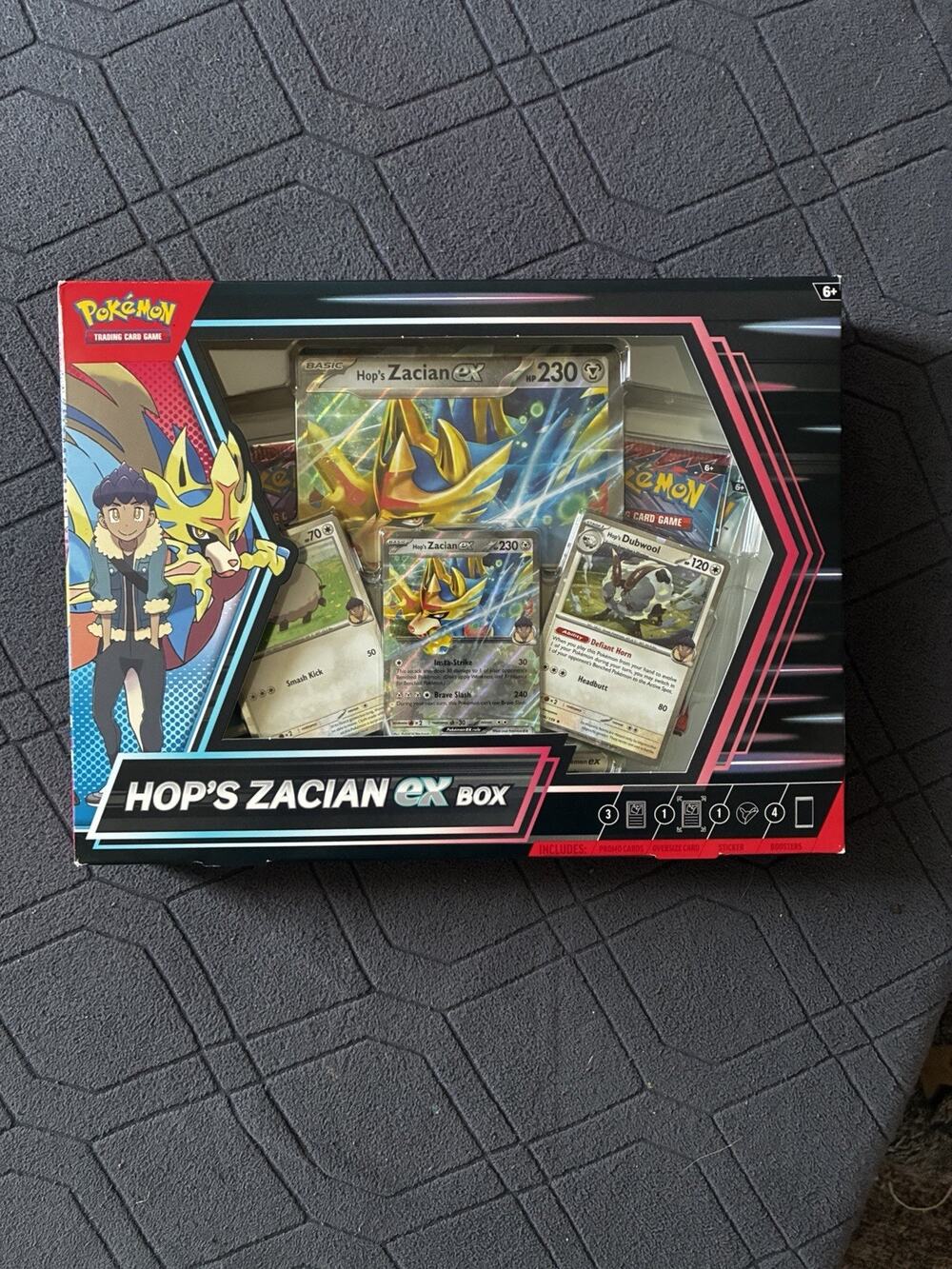 Pokemon TCG Hop’s Zacian ex Box 4 Booster Packs Promo NEW Factory Sealed